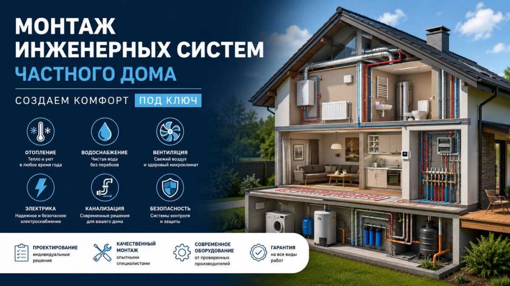 Монтаж инженерных систем частного дома: создаем комфорт под ключ